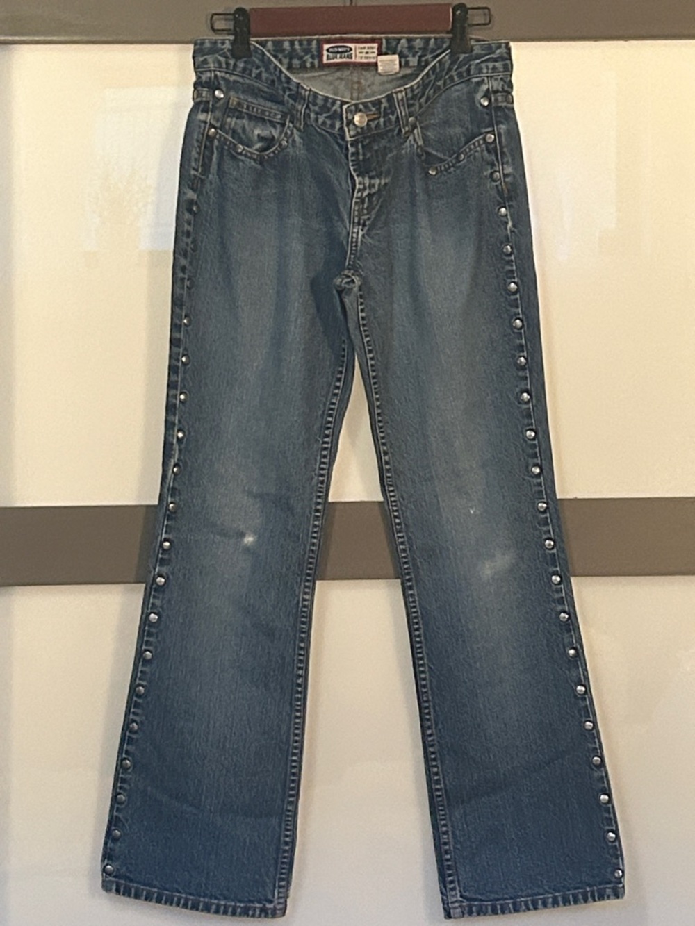 Old Navy Blue Stud-Trim Flare Jeans